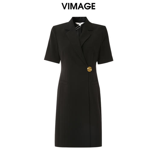 VIMAGE/纬漫纪春夏季新款干练帅气修身A字西装连衣裙V1707326 商品图5