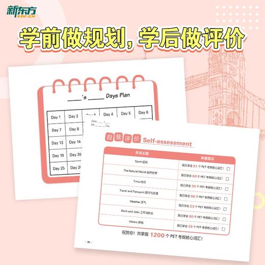 剑桥PET学霸词汇一本通 本系列图书为新东方YLE、KET、PET课堂用书，学练结合背单词，逐级突破考试必会词，配图辅助记忆，赠英式发音外教朗读音频。 商品图3