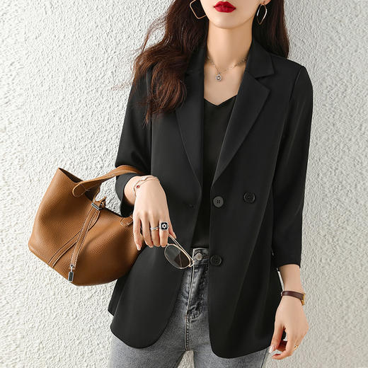 百搭休闲，小西装职业装通勤薄款上衣气质西服七分袖外套XZ-556 商品图2