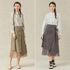 famecoco范可儿a字半裙女不规则半身裙下摆拼接网纱F221HA012 商品缩略图4
