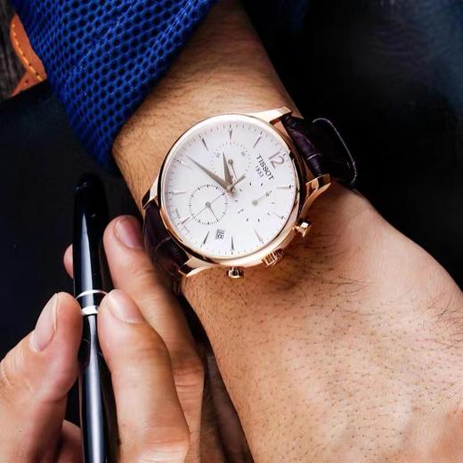 天梭(TISSOT)瑞士手表 经典俊雅系列皮带石英男士T063.617.36.037.00 商品图1