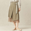 famecoco范可儿a字半裙女不规则半身裙下摆拼接网纱F221HA012 商品缩略图2