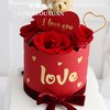 【情人节专属】挚爱一生  小熊玫瑰花带灯表白生日蛋糕1.5磅 商品缩略图1
