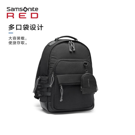 新秀丽简约时尚新型再生面料休闲双肩包QF9*001 商品图3