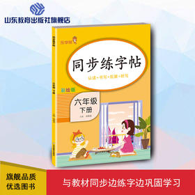 同步练字帖 彩绘版 六年级下册