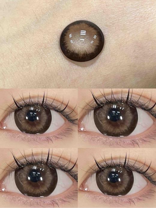 【大直径日抛】耶鲁鲁 KikiCon  | 大直径14.5，着色14.2  | 【一盒10片，多盒购买更划算，选款色板在详情页内！】，日系大直径 粗黑边 棕色混血美瞳 商品图13