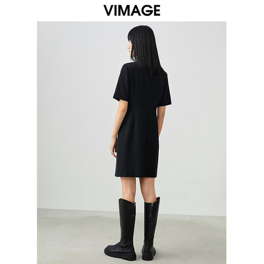VIMAGE/纬漫纪春夏季新款干练帅气修身A字西装连衣裙V1707326 商品图4