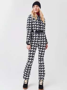 Perfect Moment - Qanaq One Piece - Houndstooth - Black/Snow White 女装 连体滑雪服 黑白色