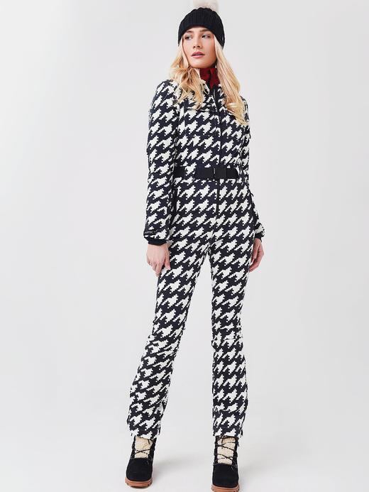 Perfect Moment - Qanaq One Piece - Houndstooth - Black/Snow White 女装 连体滑雪服 黑白色 商品图0