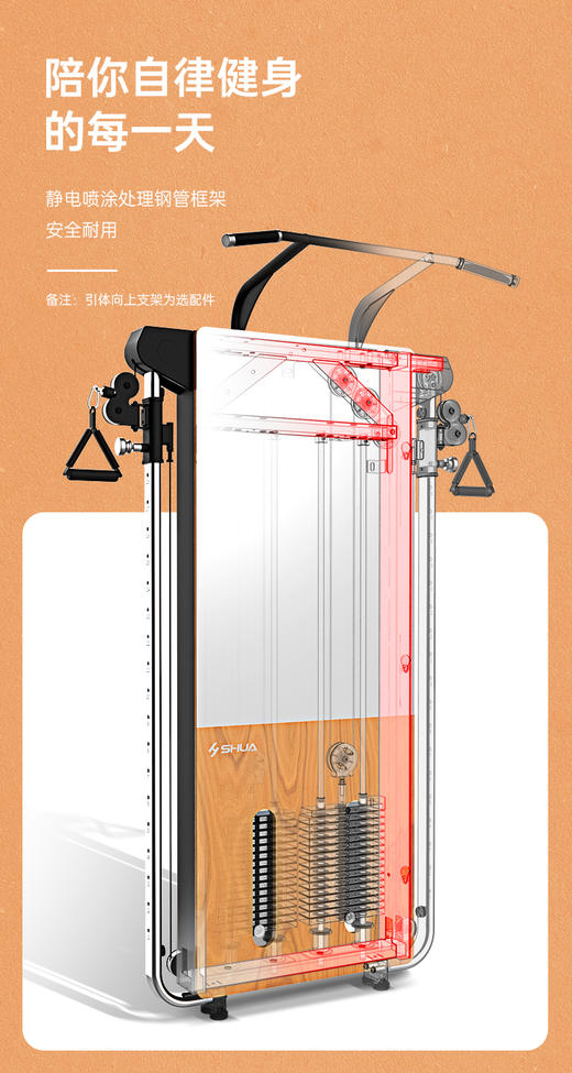 舒华G699健身器材多功能壁挂式综合训练器械 商品图6
