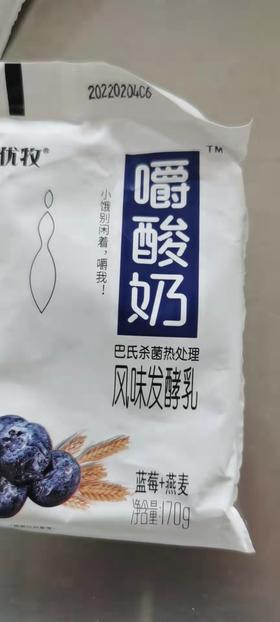 优牧 嚼酸奶 蓝莓＋燕麦 170g
