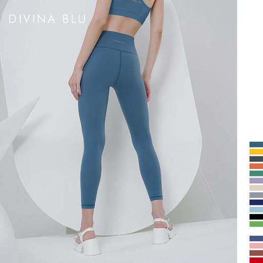 DIVINABLU伦敦系列瑜伽服跑步健身九分裤女弹力紧身高腰运动裤伦敦裸感九分裤14 商品图3
