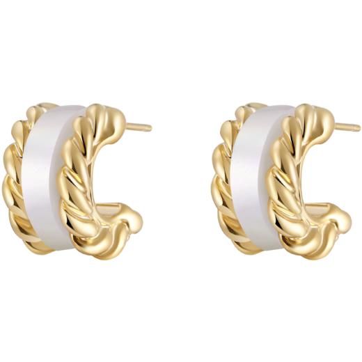 ZEGL法式C型耳环女小众设计感高级耳钉2022年新款潮复古银针耳饰 商品图7