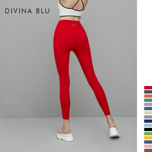 DIVINABLU伦敦系列瑜伽服跑步健身九分裤女弹力紧身高腰运动裤伦敦裸感九分裤14 商品图12