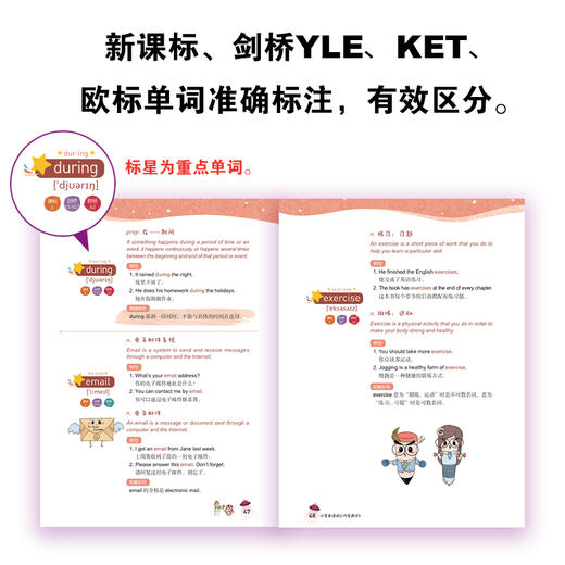 小学英语词汇巧学速记3 上下册 小学五年级辅导 基本英语单词实用例句思维导图拓展模块趣味插图 国际音标 新东方 商品图1