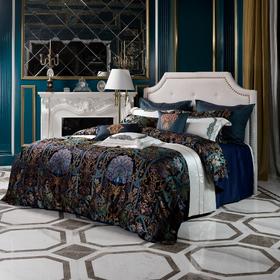 梦洁真丝四件套 罗兰颂（深湖蓝）