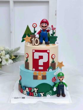 超级马里奥双层蛋糕