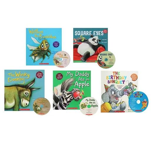 Craig Smith 英文原版 Fantastically Funny Song系列 The Wonky Donkey/Square Eyes 5册合售 附5CD 歌谣绘本 幽默故事亲子互动图画书 商品图0