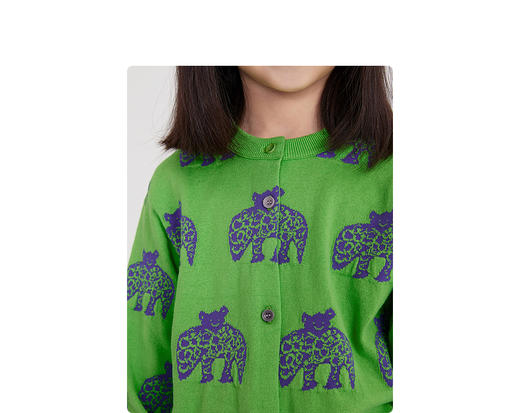 江南布衣婴童  22年春装新品  短款开襟毛衫    1MB393110 商品图3