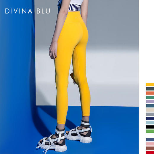 DIVINABLU伦敦系列瑜伽服跑步健身九分裤女弹力紧身高腰运动裤伦敦裸感九分裤14 商品图8
