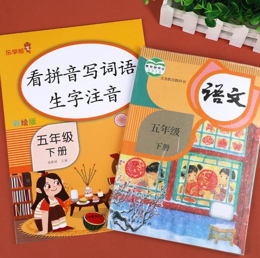 看拼音写词语生字注音 彩绘版 五年级下册 商品图4