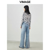 VIMAGE/纬漫纪春季新款时尚显瘦印花抽绳小上衣V1713309 商品缩略图4