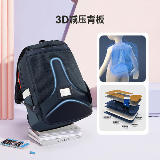 小斐乐儿童休闲背包2022春季新款BOA护脊减负书包高年级K18B214139F 商品图3