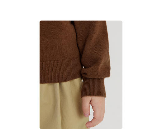 江南布衣婴童  22年春款新品  短款开襟羊绒衫  1MB3D1140 商品图8