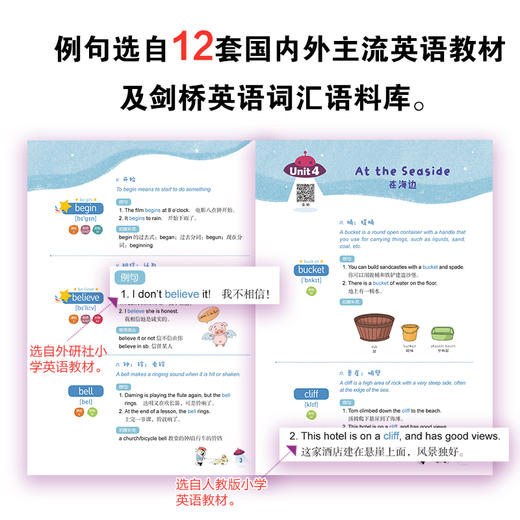 小学英语词汇巧学速记2 上下册 小学四年级辅导 基本英语单词实用例句思维导图拓展模块趣味插图 国际音标 新东方 商品图2