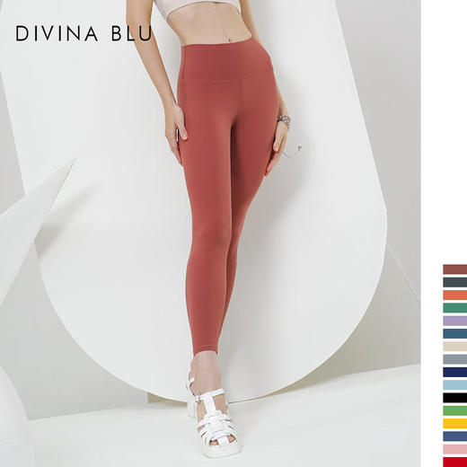 DIVINABLU伦敦系列瑜伽服跑步健身九分裤女弹力紧身高腰运动裤伦敦裸感九分裤14 商品图11