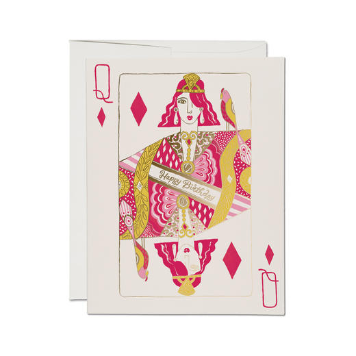 北京仓｜Red Cap Cards-Queen Of Diamonds-钻石女王 贺卡［美国设计师］ 商品图0