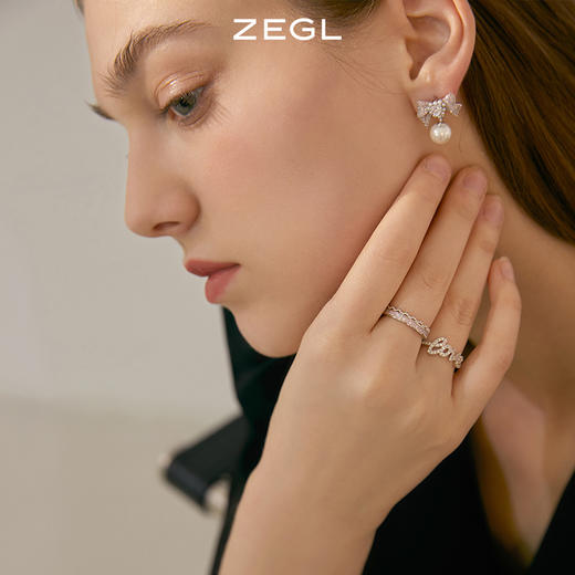 ZEGL设计师爱心戒指女设计小众高级冷淡风LOVE指环轻奢精致食指戒 商品图6