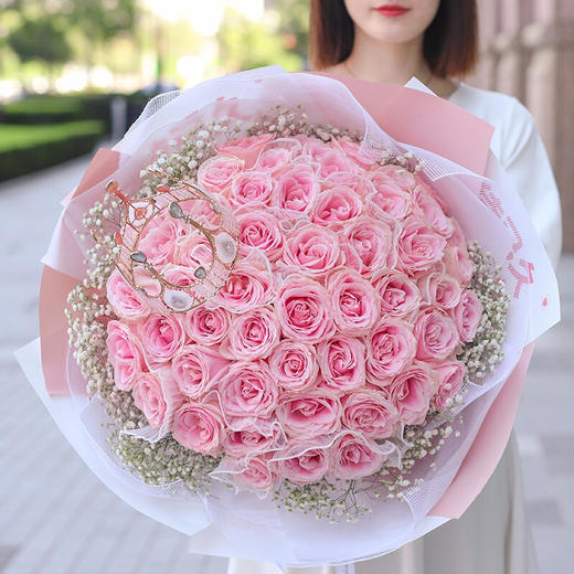 52朵玫瑰花束送女朋友老婆暗恋对象告白纪念日求婚女神节520七夕情人节中秋节圣诞节 商品图4