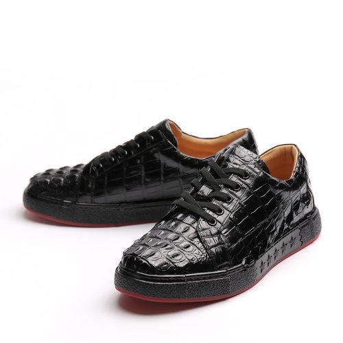 【21春夏新品】UROK新款鳄鱼皮男士防滑耐磨休闲板鞋个性时尚潮流男鞋 商品图1