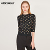 oldcolour春季圆领时尚气质撞色百搭中袖毛织套头衫女N12052242 商品缩略图2