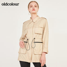 oldcolour春季纯色收腰显瘦风衣外套女N12047208