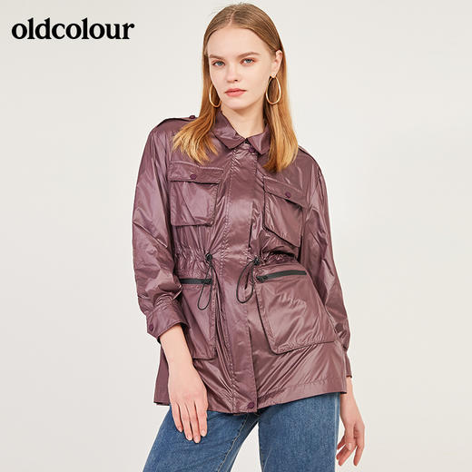 oldcolour春季纯色收腰显瘦风衣外套女N12047208 商品图4