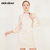 oldcolour春季新款灯笼袖高贵气质设计感长袖连衣裙N11103174 商品缩略图0