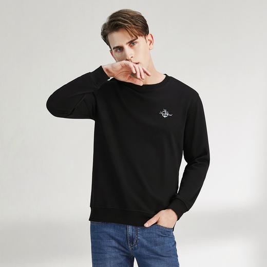 柒牌卫衣男潮ins春秋季新款时尚青年百搭印花长袖圆领套头衫	122W70100 商品图1