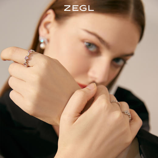 ZEGL设计师爱心戒指女设计小众高级冷淡风LOVE指环轻奢精致食指戒 商品图8