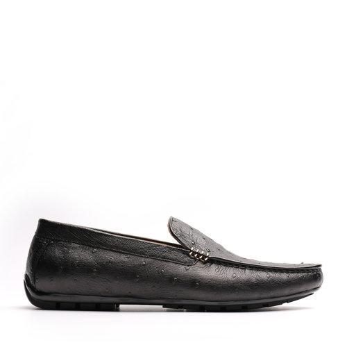 【22春夏新品】UROK新款鸵鸟皮男士防滑耐磨休闲乐福鞋个性时尚潮流男鞋 商品图0