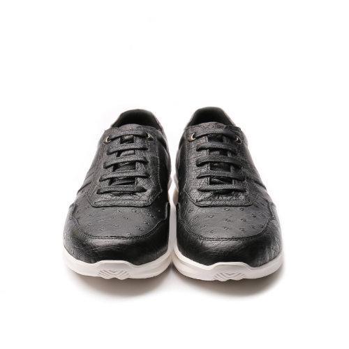 【21春夏新品】UROK新款鸵鸟皮休闲鞋手工男鞋时尚防滑轻便透气舒适皮鞋 商品图3