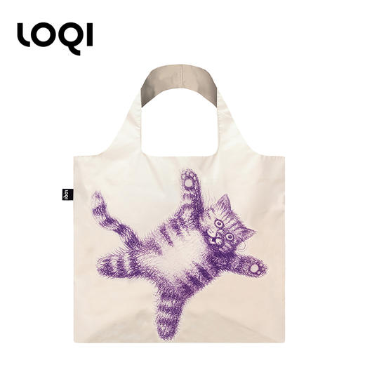 德国LOQI x L/L 艺术系列 AV.FC飞猫 万用环保袋 INS网红风全新再生环保材料 单肩可折叠 旅行大容量 防泼水 超轻50g可承重40斤 商品图1