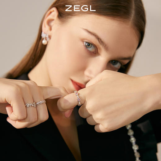 ZEGL设计师爱心戒指女设计小众高级冷淡风LOVE指环轻奢精致食指戒 商品图7