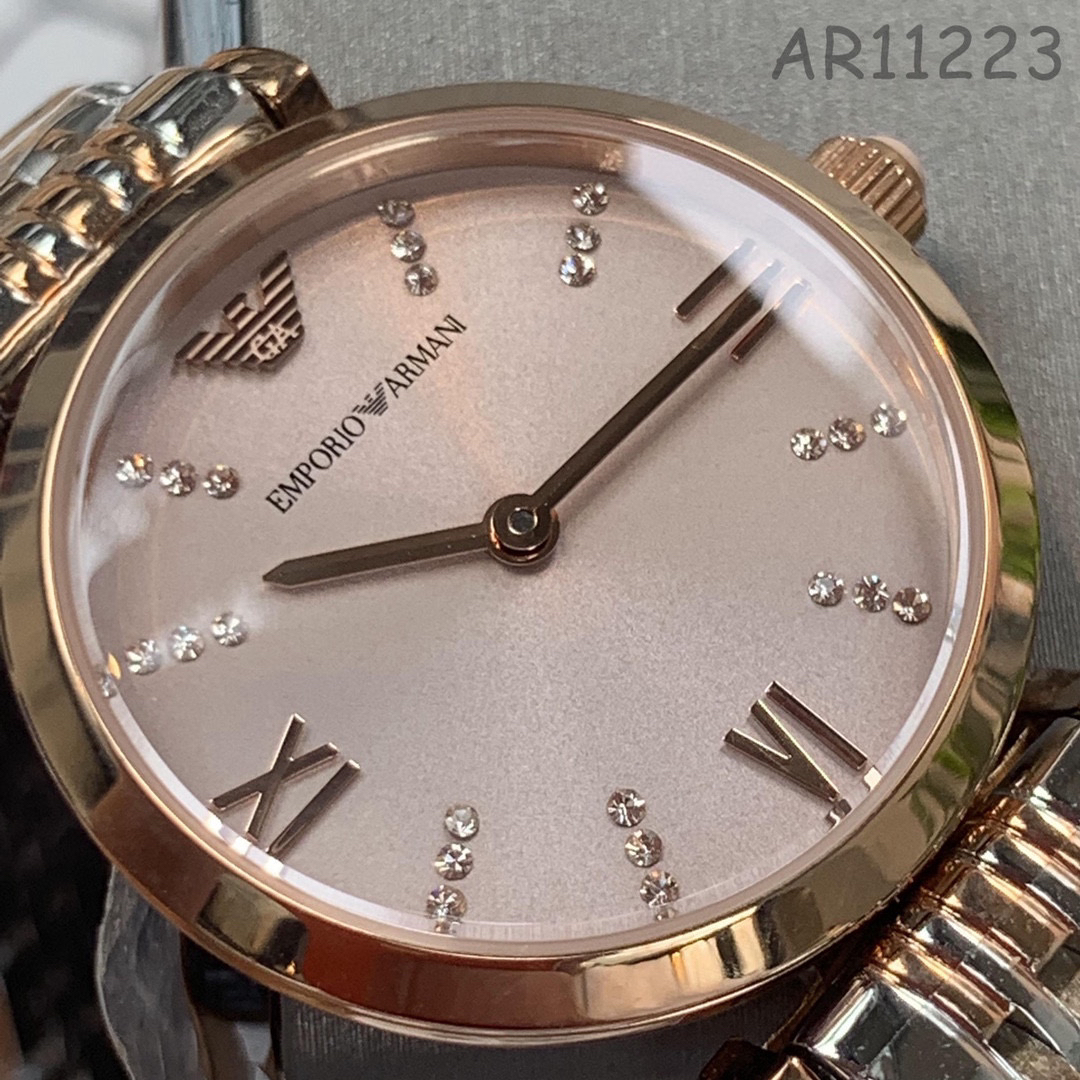 原单阿玛尼女表ar11223 机芯:原装石英机芯