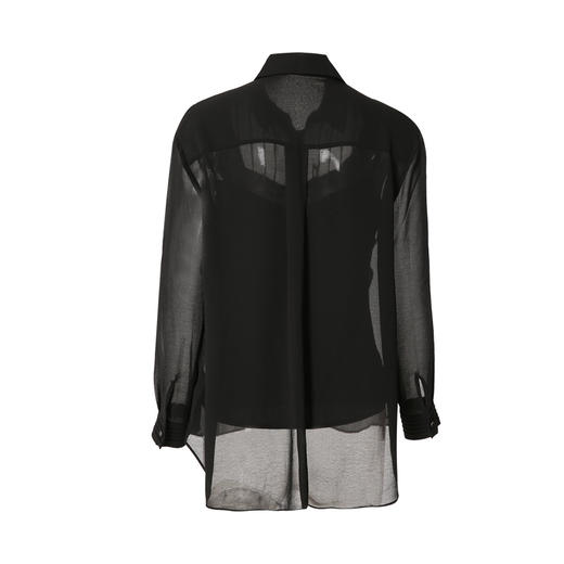 VIMAGE纬漫纪新款纯色通勤百搭系带衬衬衣女士小上衣VC2109214 商品图6