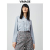 VIMAGE纬漫纪秋季新款简约时尚气质衬衫女衬衣女上衣VC2109234 商品缩略图3