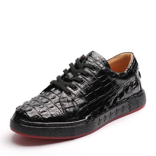 【21春夏新品】UROK新款鳄鱼皮男士防滑耐磨休闲板鞋个性时尚潮流男鞋 商品图2