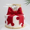 复古酒红翻糖蝴蝶结女神女生公主生日蛋糕 商品缩略图3