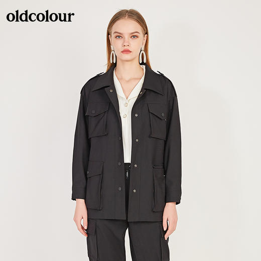 oldcolour春季新款休闲大口袋宽松工装外套女N11042121 商品图0